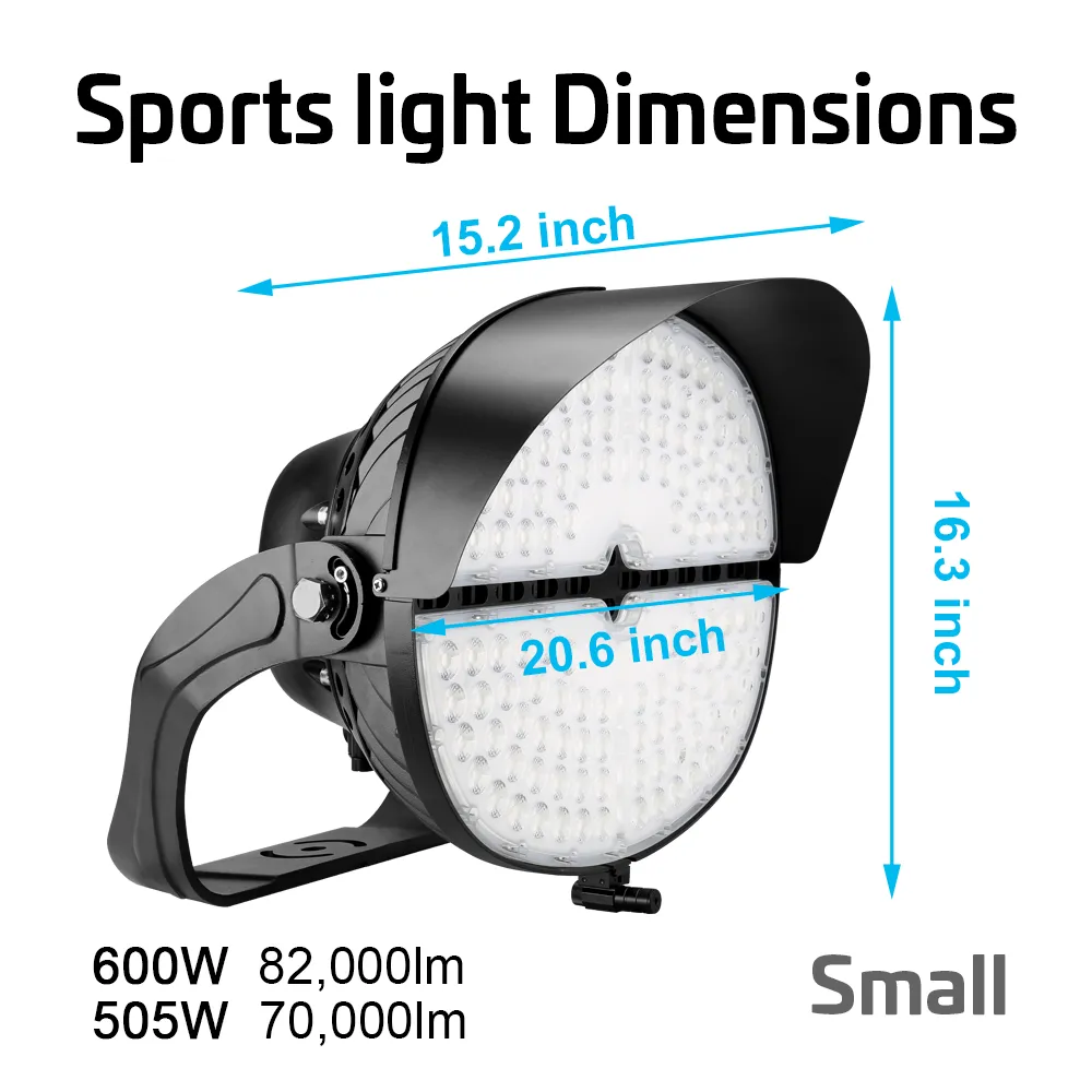 Konlite VEGA LED Sports Light -  505W - 70,000lm - 5000K - 120-277V  - 4H4V - 1500W Equal - 10 Year Warranty