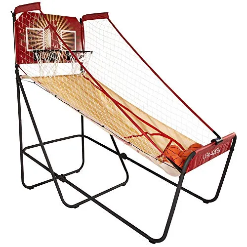 Lanos Basketball Arcade Game Double Electronic Hoop Shot 2 Player 6 Basketballs