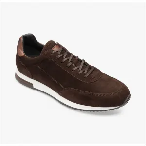 Loake Bannister Dark Brown Suede Trainer--