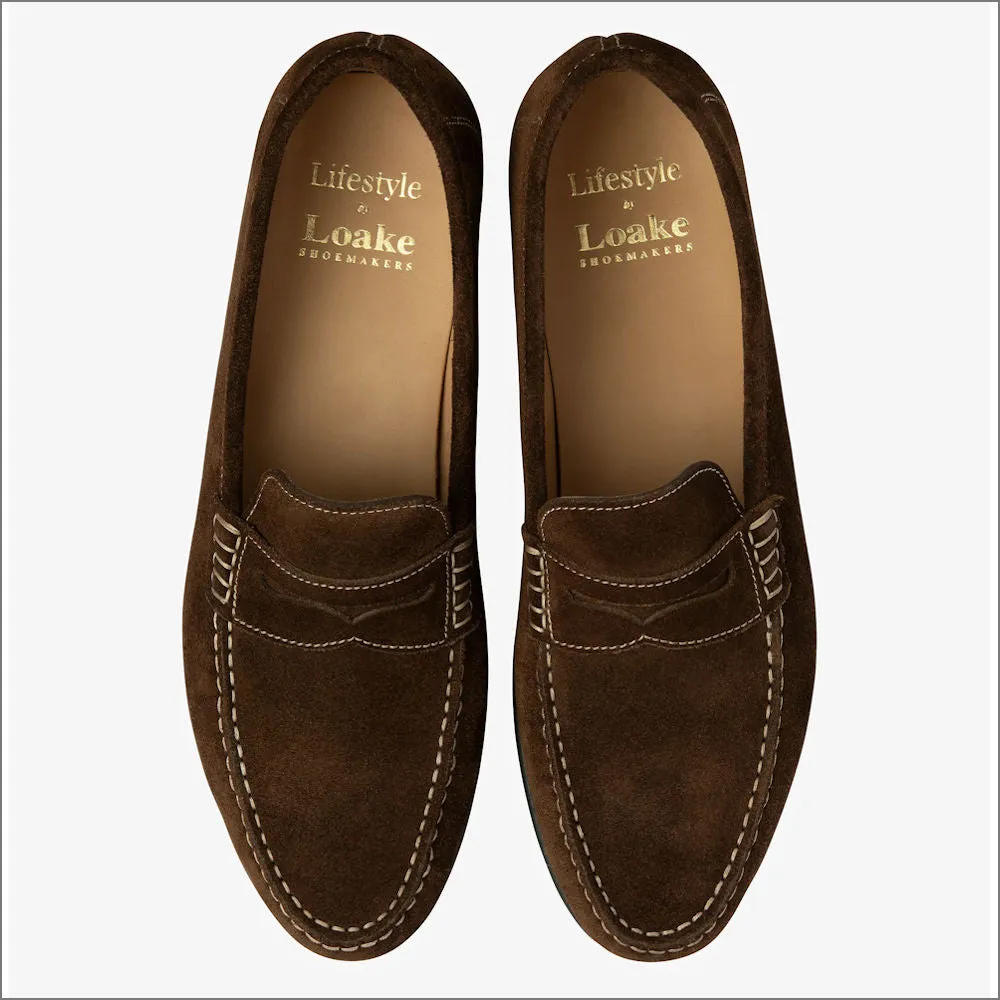 Loake Jefferson Brown Suede Loafer@