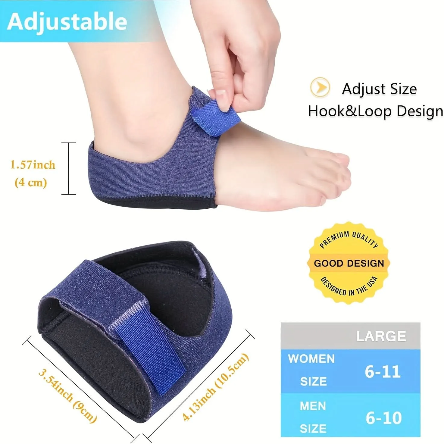 Magnetic Heel Sleeve for Pain Relief – Unisex Foot Support for Heel Spurs