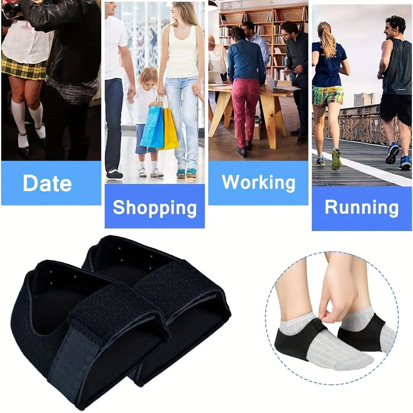 Magnetic Heel Sleeve for Pain Relief – Unisex Foot Support for Heel Spurs
