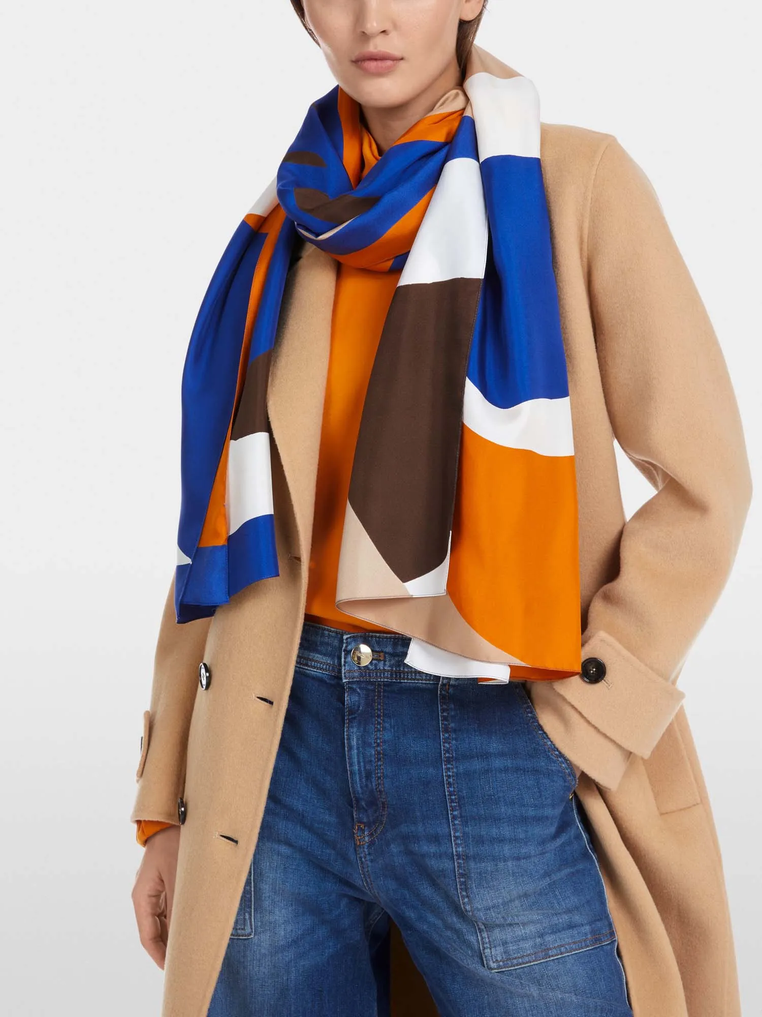 Marc Cain Printed Silk Scarf