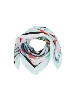 Marc Cain Silk Scarf with Picture Postcard Motif