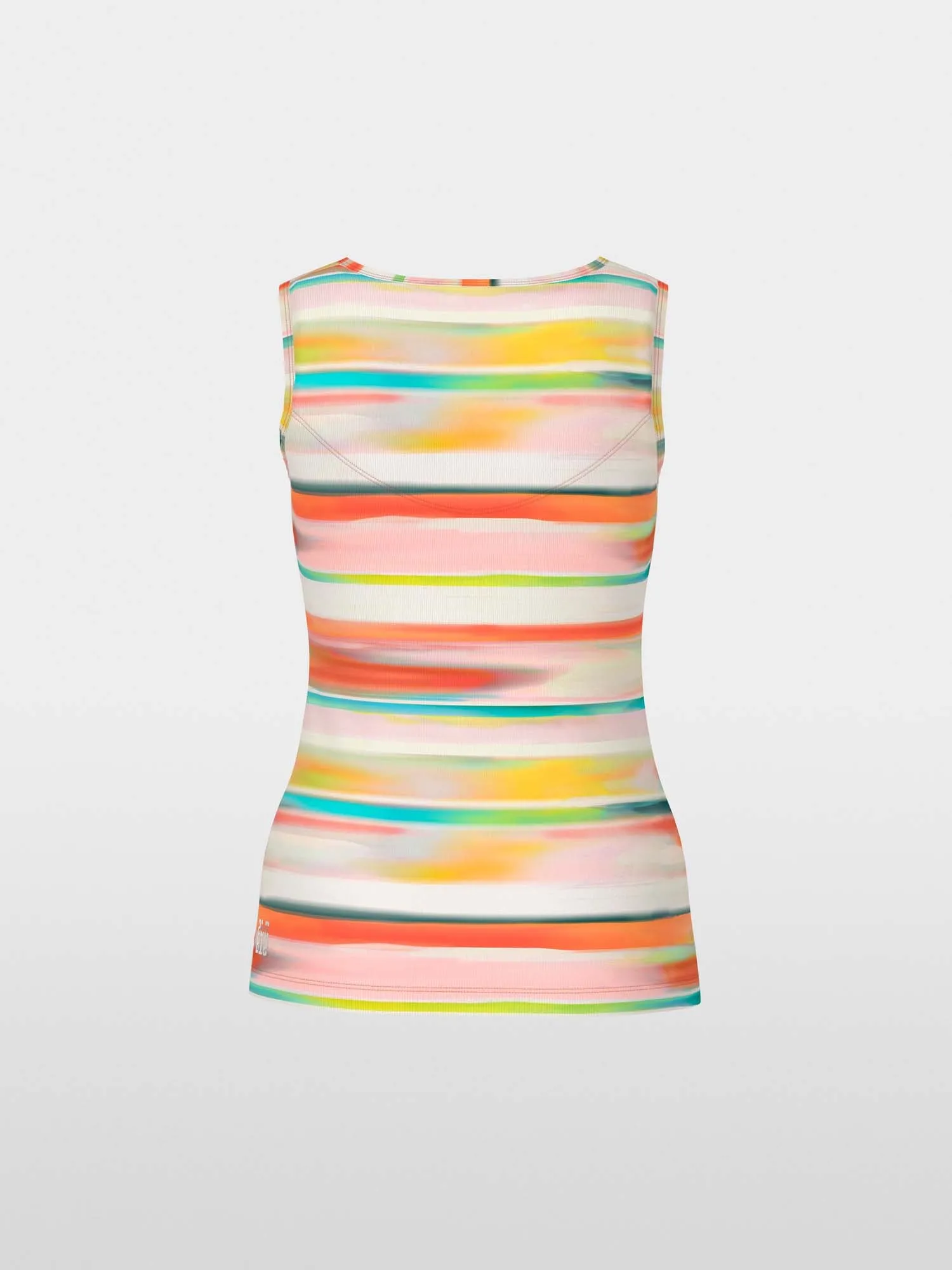 Marc Cain Sports Sleeveless Top with Tie-dye Stripes
