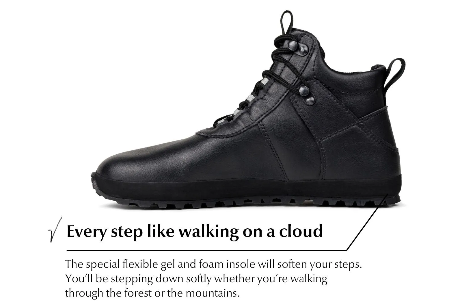 Men's Hiker Comfort black ankle trekking boots