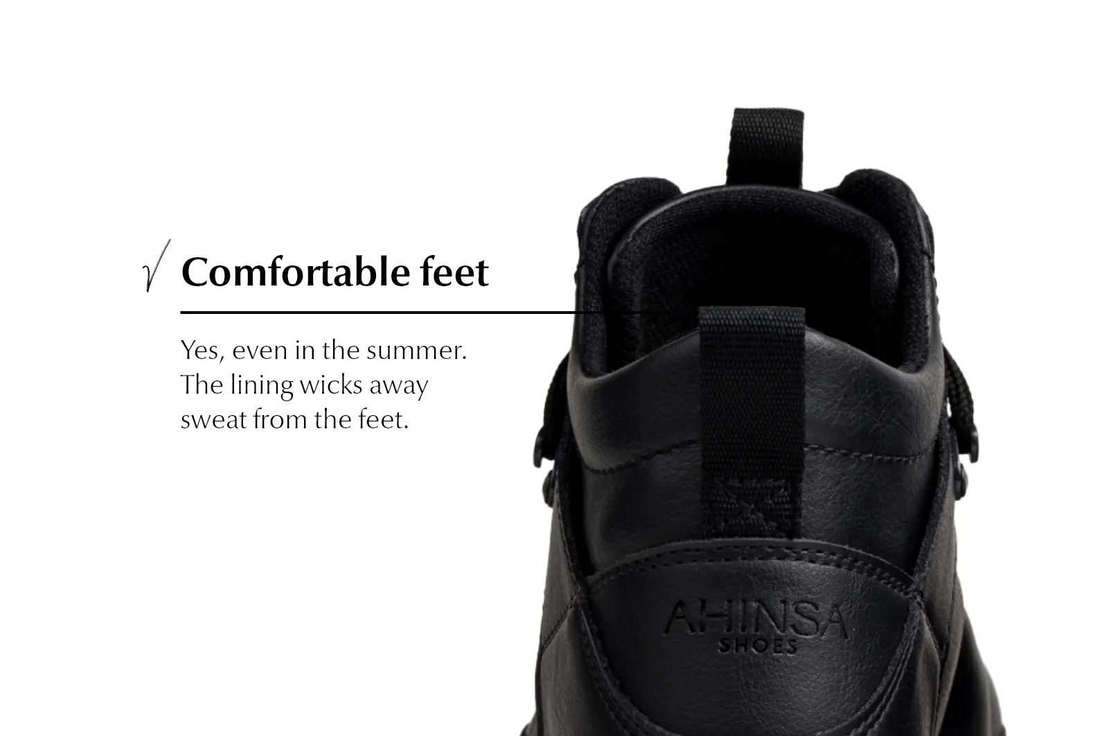 Men's Hiker Comfort black ankle trekking boots