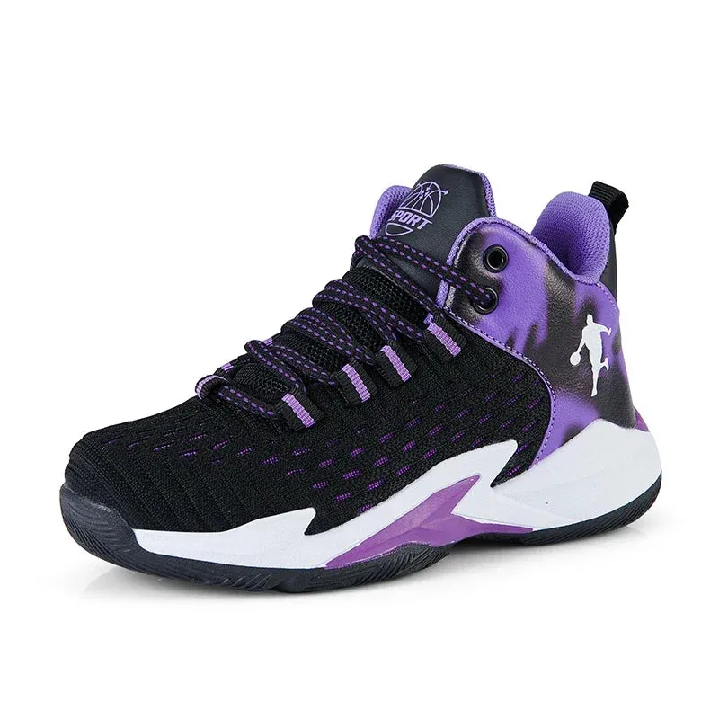 New Kids' Basketball Shoes – Breathable, Comfortable Sport Sneakers for Boys & Girls, Ideal for Outdoor Play and Gym Activities