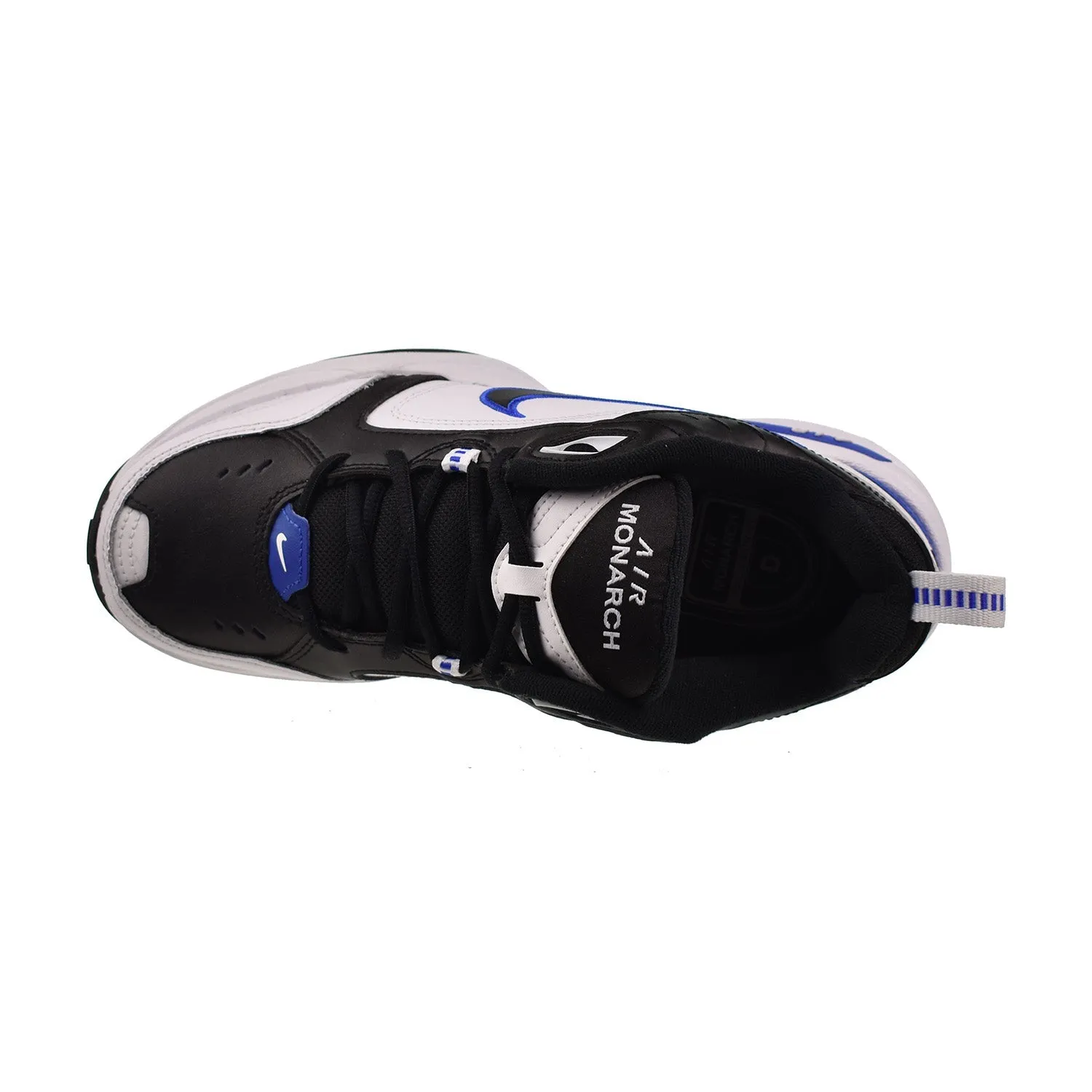 Nike Air Monarch IV Men's Shoes Black-White-Royal Blue