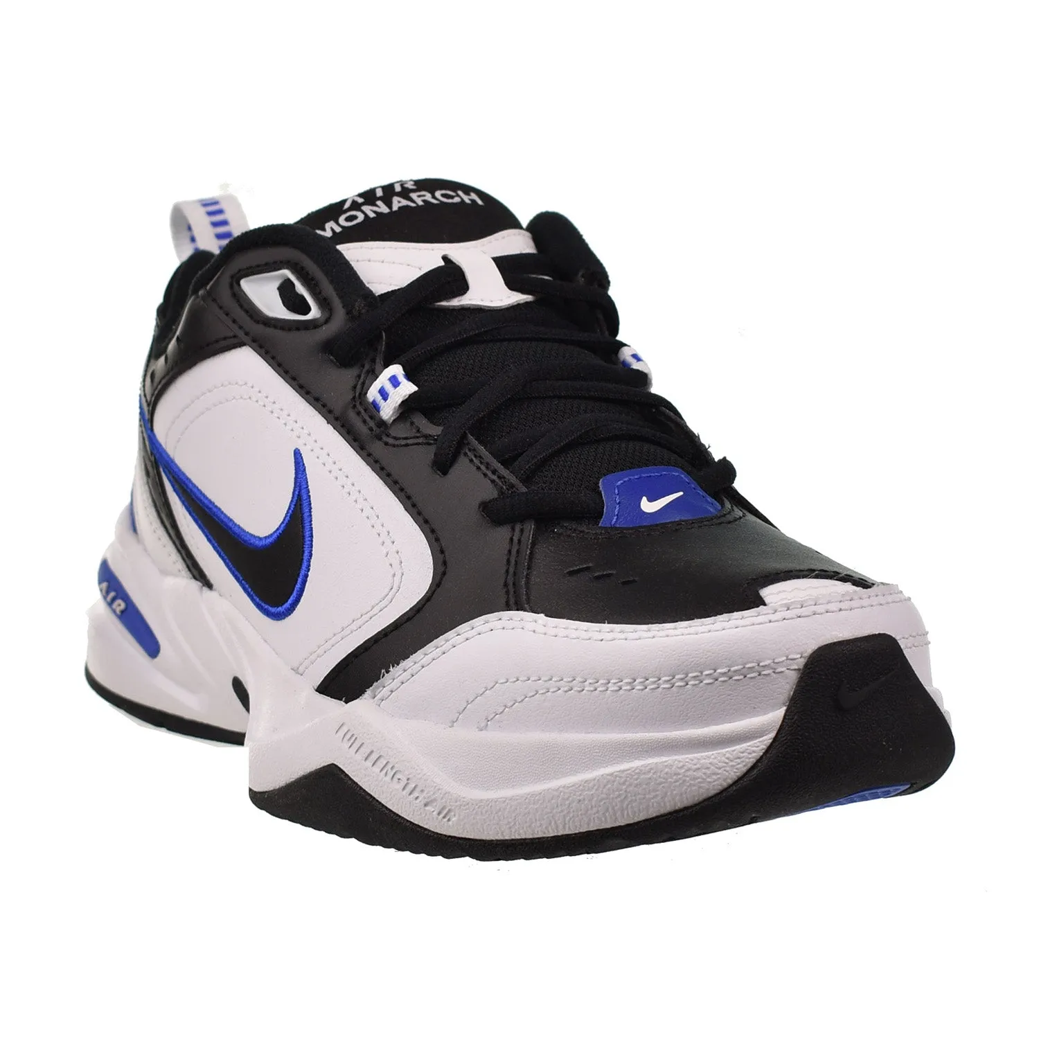 Nike Air Monarch IV Men's Shoes Black-White-Royal Blue