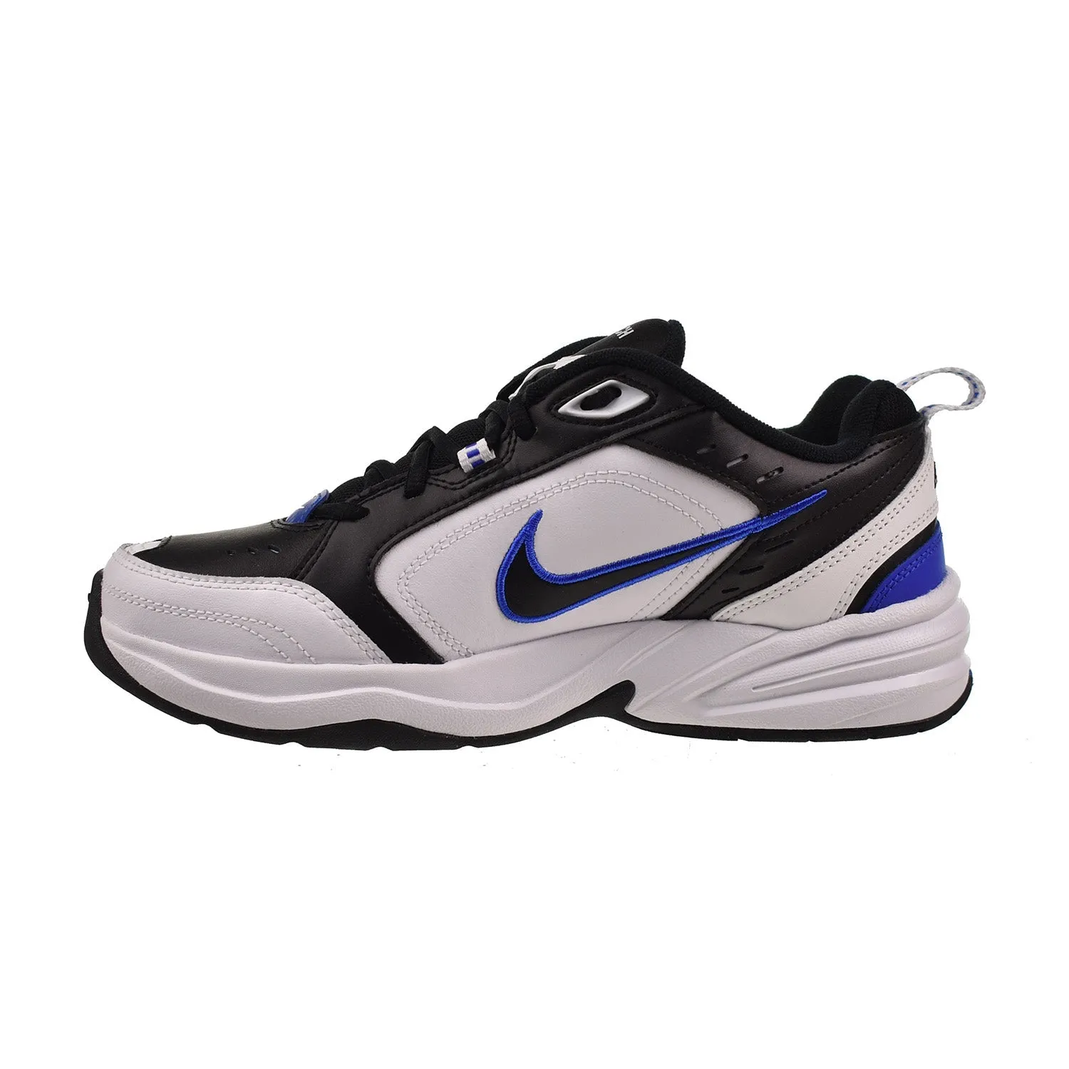 Nike Air Monarch IV Men's Shoes Black-White-Royal Blue