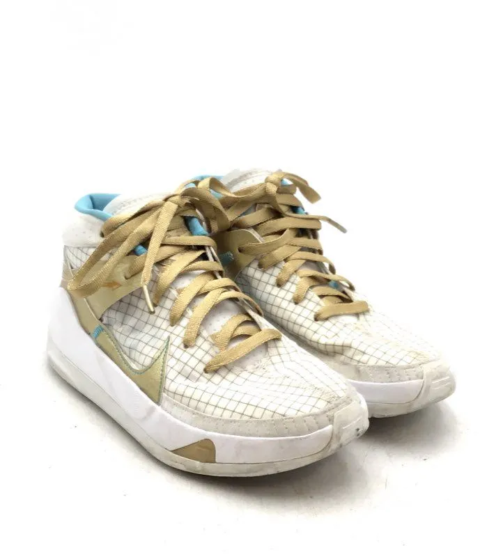 Nike Men's KD 13 EYBL DA0895-102 White Gold Check Athletic Shoes - Size 5.5
