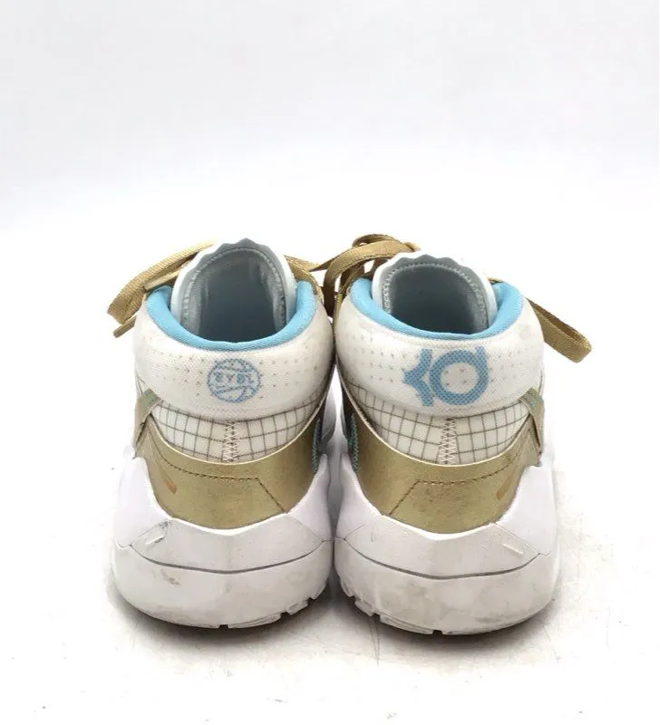 Nike Men's KD 13 EYBL DA0895-102 White Gold Check Athletic Shoes - Size 5.5