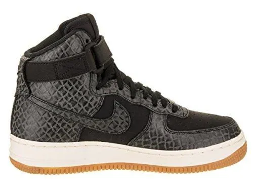 Nike Women's Air Force 1 Hi Premium Basketball Shoe 8 Black