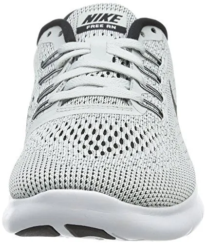 NIKE WOMEN'S FREE RN RUNNING SHOE WHITE/BLACK/PURE PLATINUM 7.5