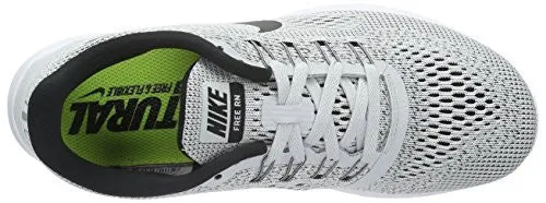 NIKE WOMEN'S FREE RN RUNNING SHOE WHITE/BLACK/PURE PLATINUM 7.5