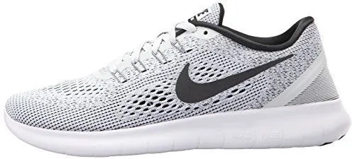 NIKE WOMEN'S FREE RN RUNNING SHOE WHITE/BLACK/PURE PLATINUM 7.5