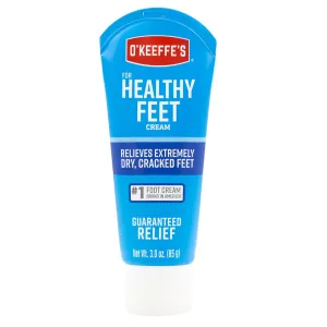 O'Keeffe's for Healthy Feet Foot Cream, Guaranteed Relief for Extremely Dry, Cracked Feet, Clinically Proven to Instantly Boost Moisture Levels, 3.0 Ounce Tube