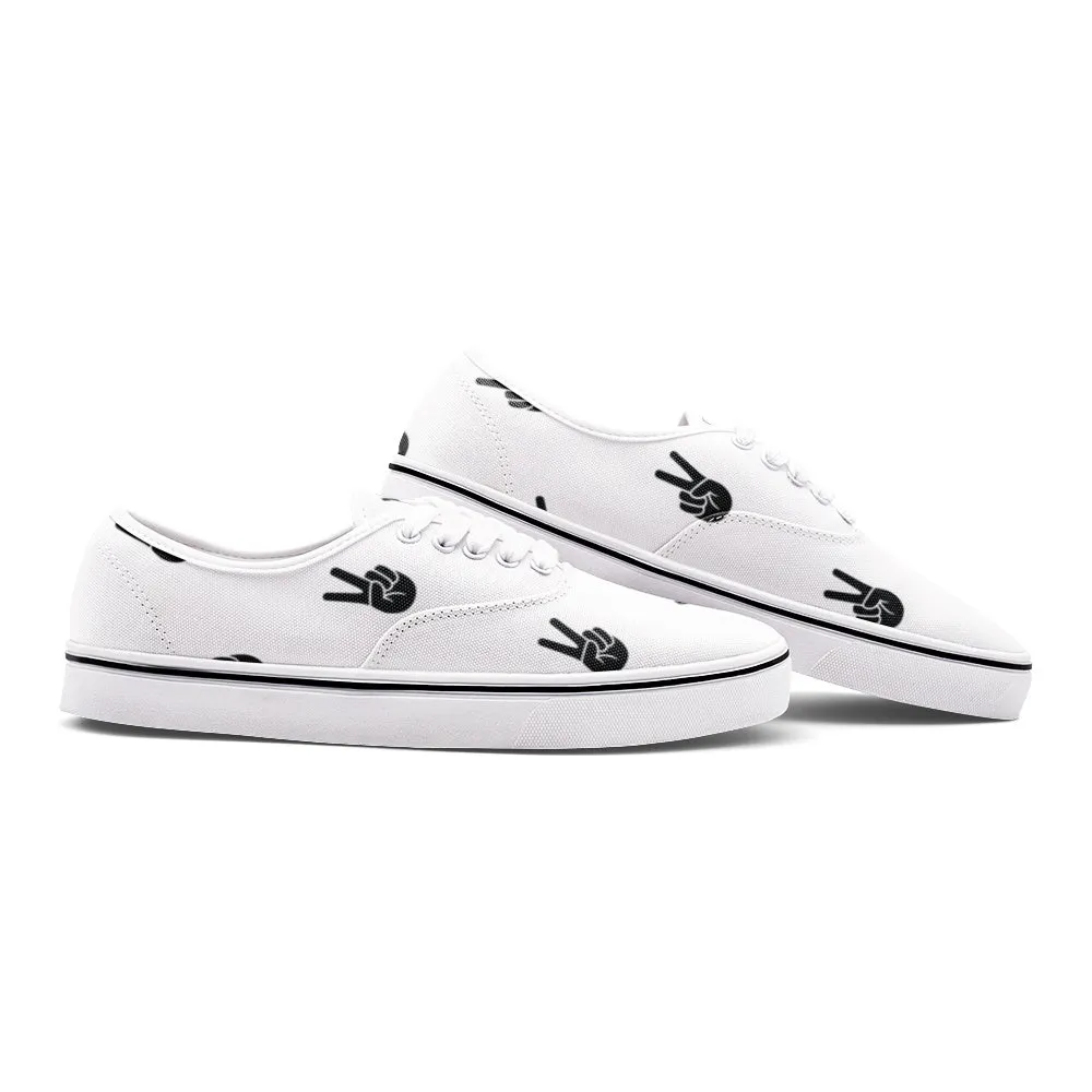 Peace Sign Unisex Canvas Sneakers