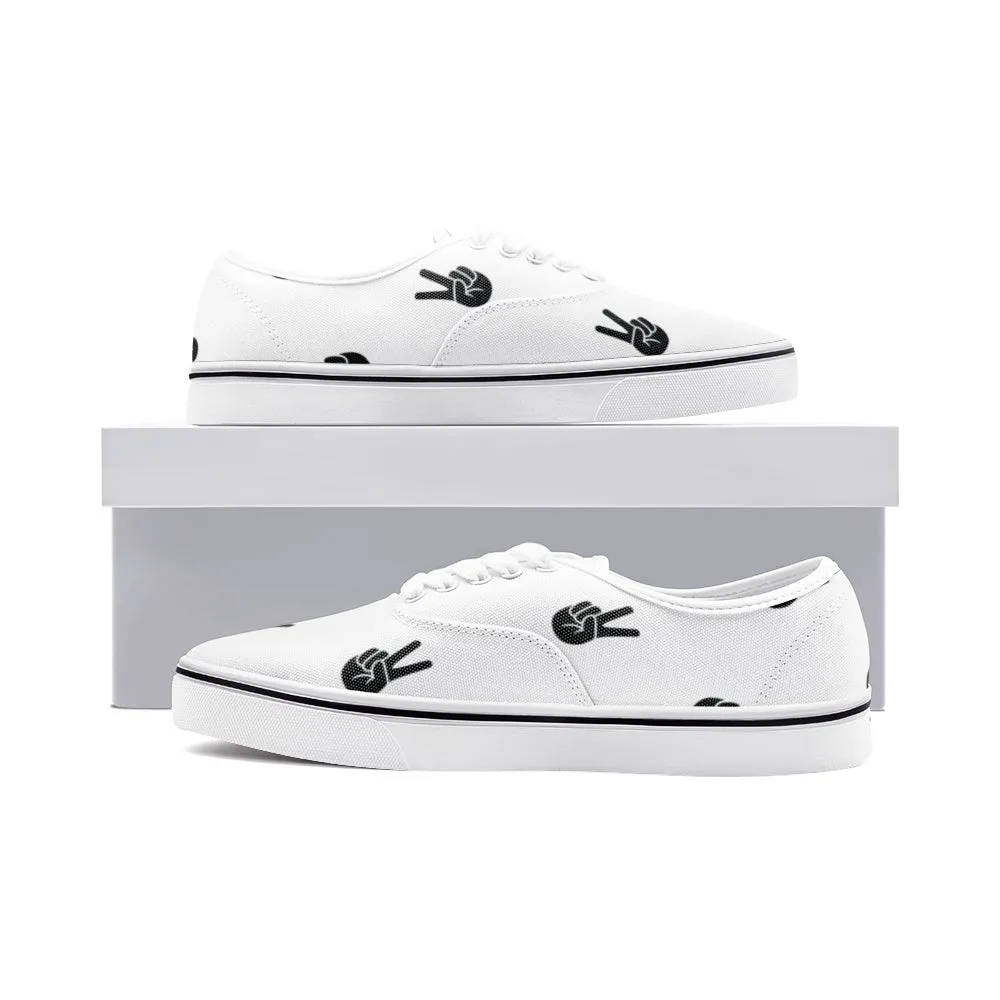 Peace Sign Unisex Canvas Sneakers