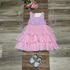 Pink Sequin Tulle Dress