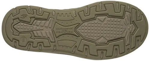 Skechers mens Expected Avillo Slip On Loafer, Khaki Canvas/Suede, 12 X-Wide US