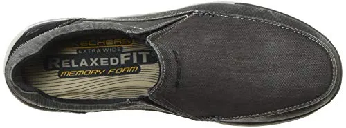Skechers USA Men's Expected Avillo Relaxed-Fit Slip-On Loafer,Black,13 EW US