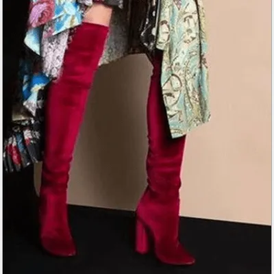 Snakeskin Cutout Chain Heel Thigh High Knee High Boots