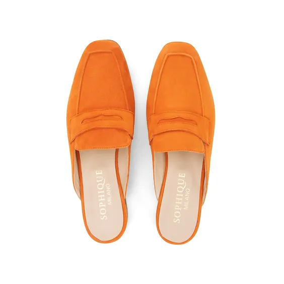 Sophique Riviera Suede Mule Orange