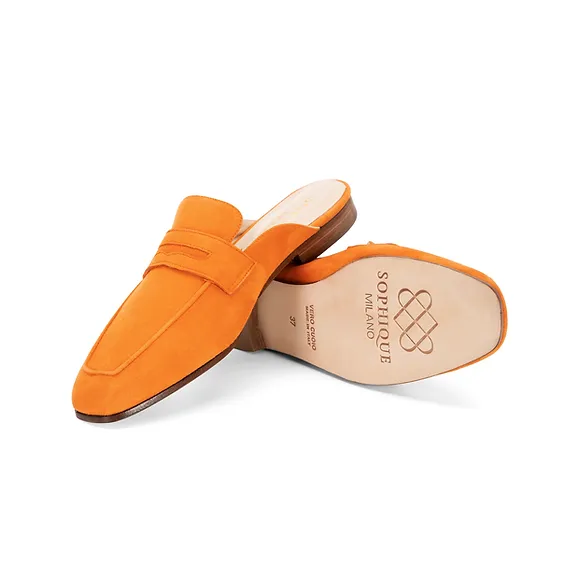 Sophique Riviera Suede Mule Orange