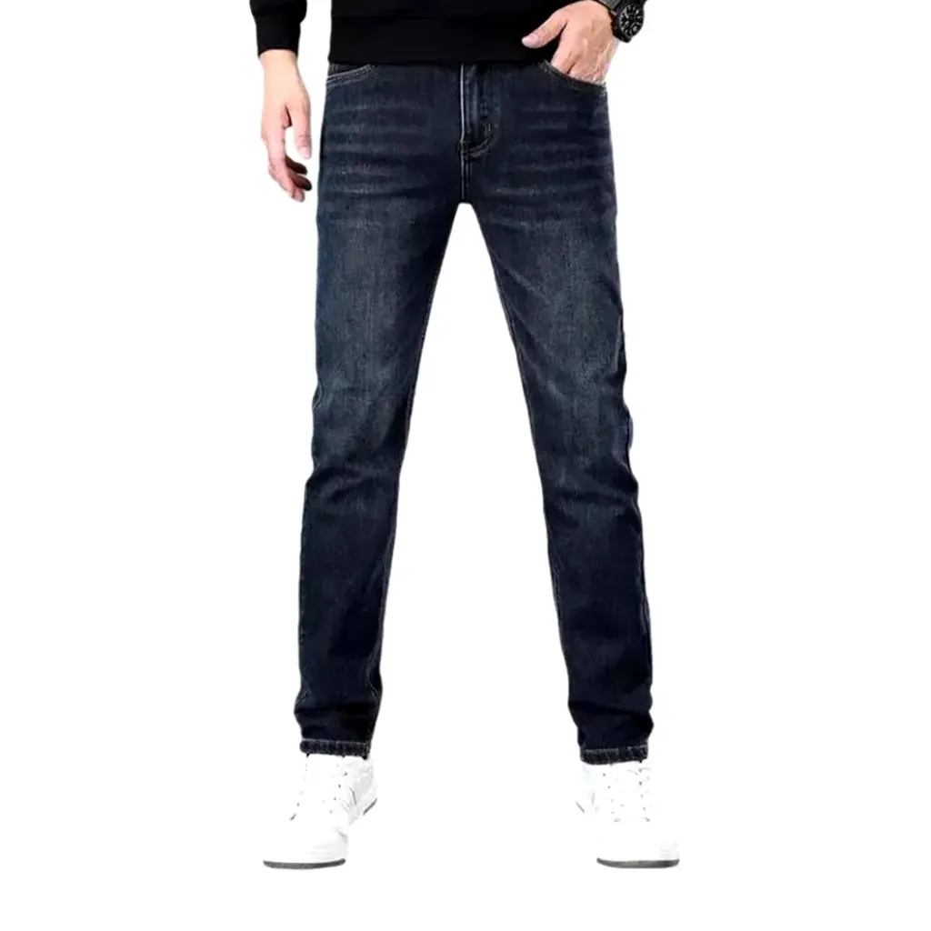 Stretchable high waist men's jeans