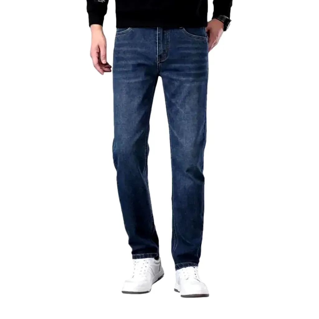 Stretchable high waist men's jeans