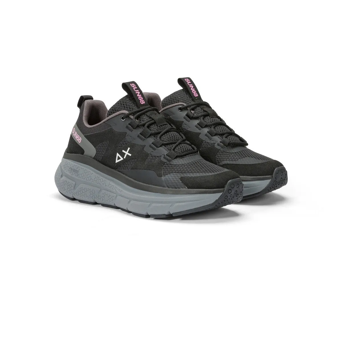 SUN68 VENUS SPORTY BLACK SNEAKERS FOR WOMEN