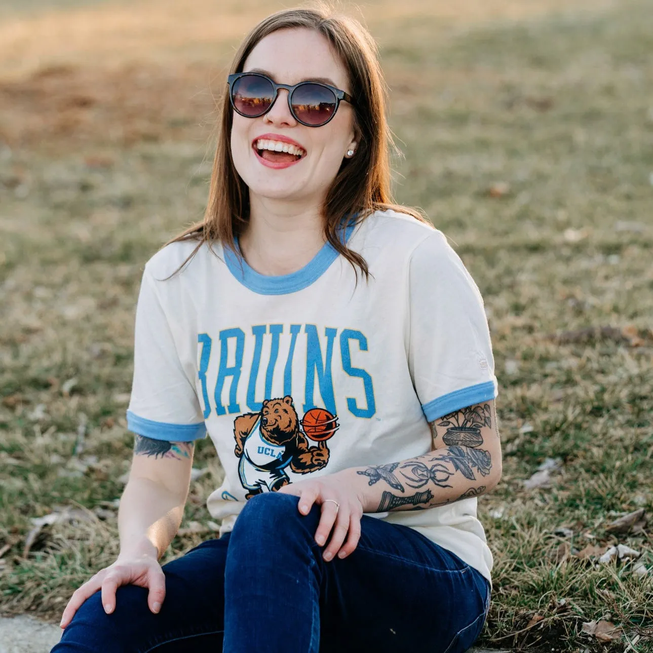 UCLA Bruins Basketball Ringer Tee
