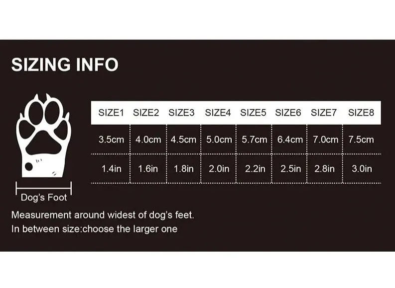 Waterproof Dog Shoes for Large & Medium Dogs - Winter Boots with TPR Sole