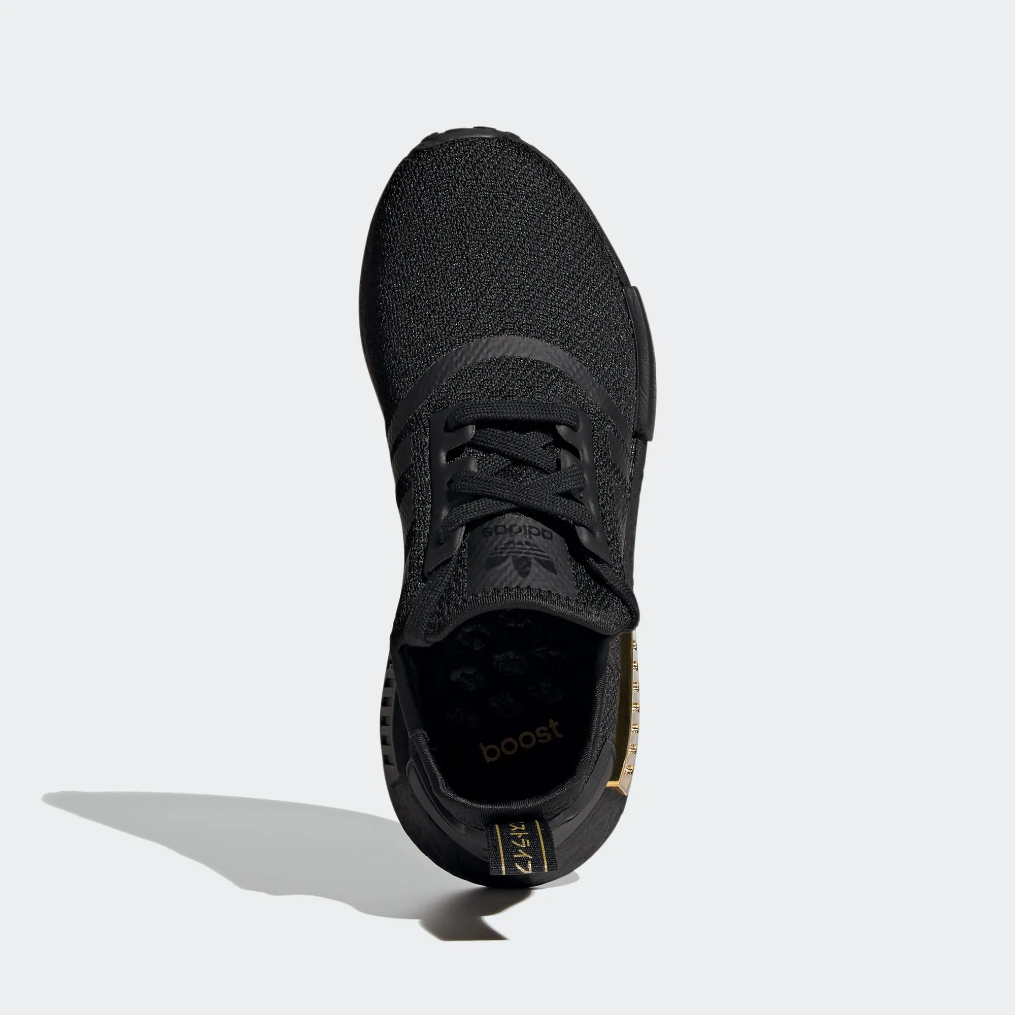 Women's adidas Originals NMD_R1 Shoes Black Gold Metallic